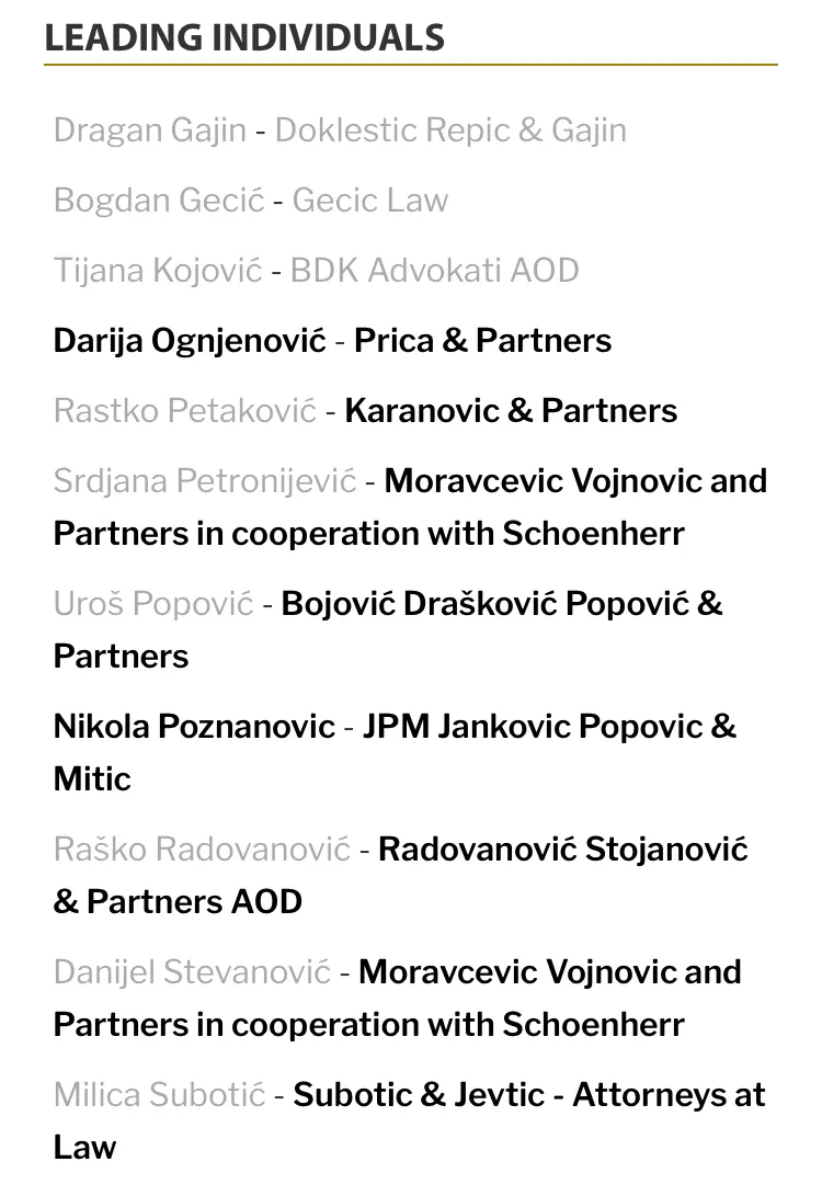 Legal 500: DR&G Up to Tier 2 for Competition in Serbia